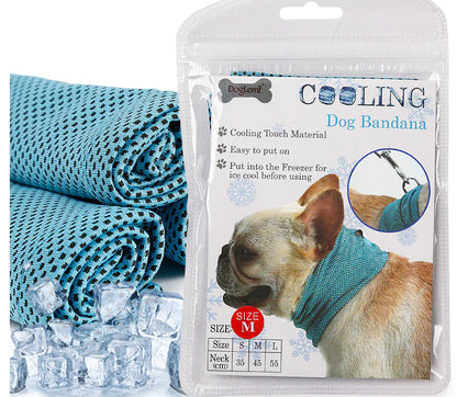 Cooling Neck Scarf for Dogs - Ice and Triangle Design