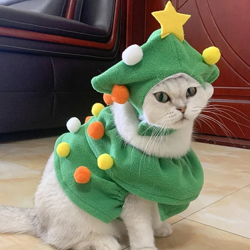 Christmas Pet Costume For Cat Dogs - Green