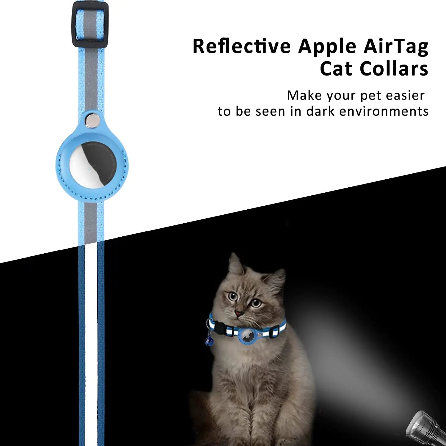 Katthalsband med GPS spårning med Apple Airtag - Pet Modesti