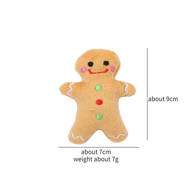 Pet Christmas Plush Toy - Gingerbread