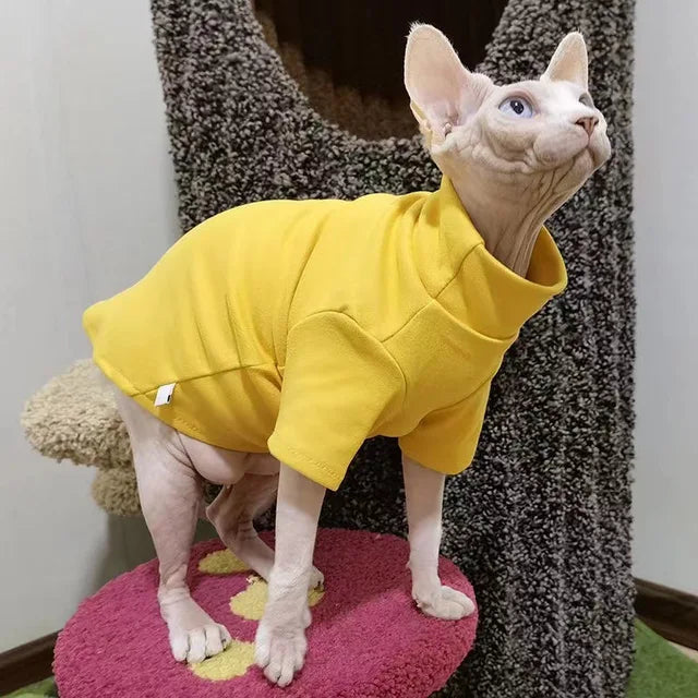 Tröjs för Sphynx-katt - Yellow2 / Small