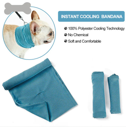 Cooling Neck Scarf for Dogs - Ice and Triangle Design